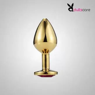 Large Golden Luxury Round Shaped Anal Butt Plug