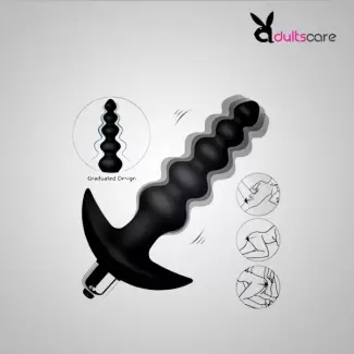 Vibrating Anal Beads Butt Plug Waterproof Bullet Vibrator for Men, Women and Couples